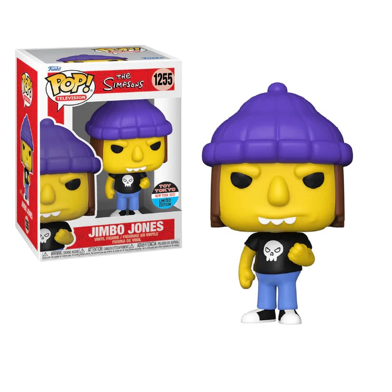 The Simpsons 1255 Jimbo Jones Toy Tokyo NYCC 2022 Pop Vinyl + PoP Protector
