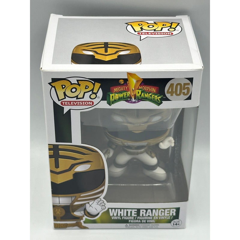 White Ranger (Action Pose) Mighty Morphin White Ranger (Tommy Oliver) Power Rangers 405 + PoP Protector