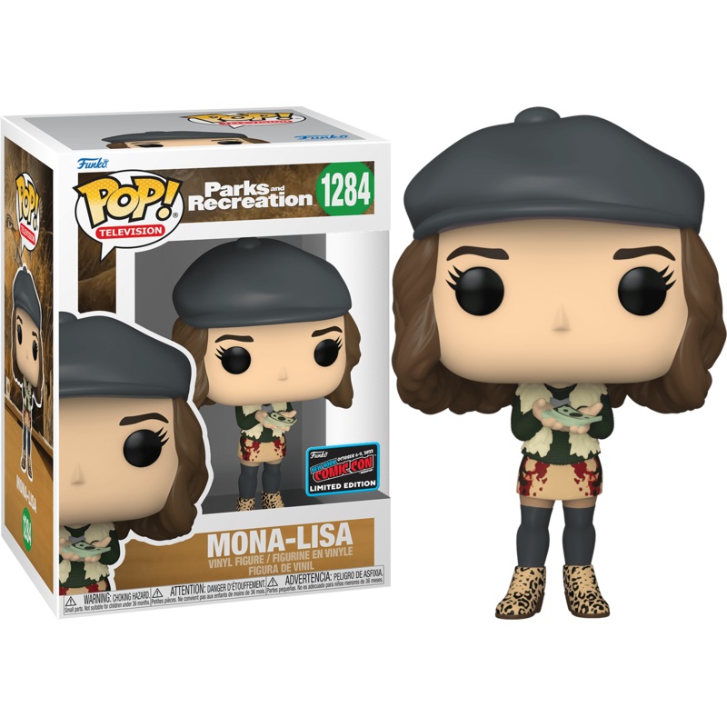 Funko Pop Parks & Recreation Mona Lisa 1284 2022 NYCC Official Sticker (Shelf Wear) + Protector
