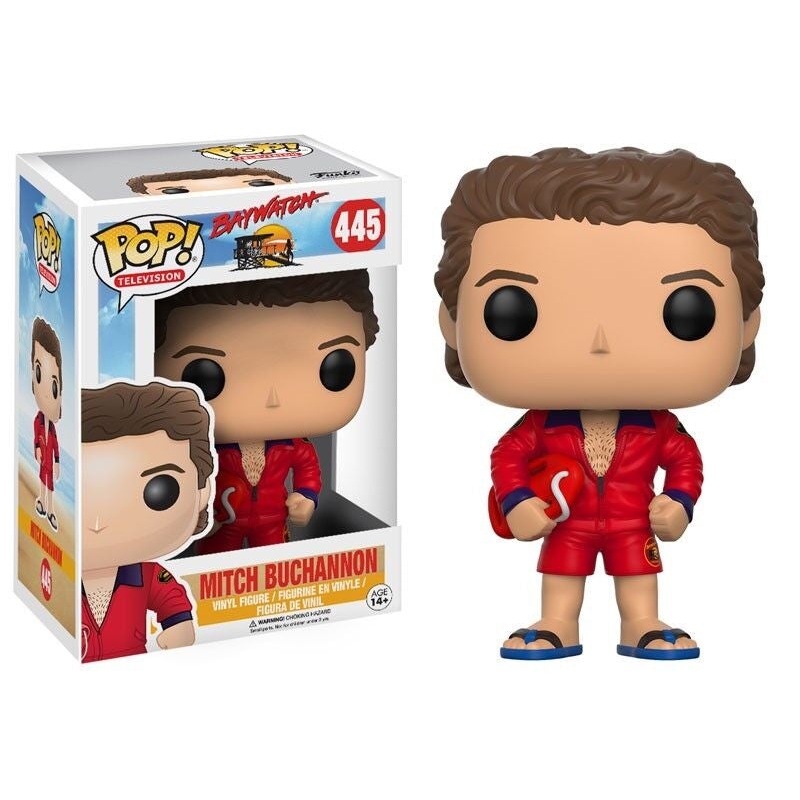 Funko Pop! Baywatch - Mitch Buchannon 445 (VAULTED) +  Protector