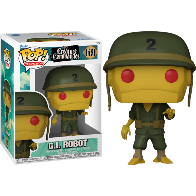 Funko Pop! DC Creature Commandos 1481 G.I. Robot 1481 + Pop Protector