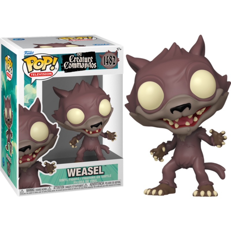 Funko Pop! DC Creature Commandos : Weasel 1482 + Pop Protector