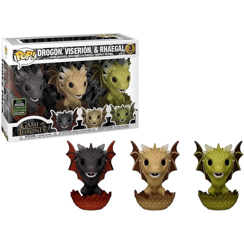 Funko Pop! Game of Thrones - Drogon, Viserion, & Rhaegal Funko 2020 Spring Convention Exclusive (VAULTED) 3 Pack