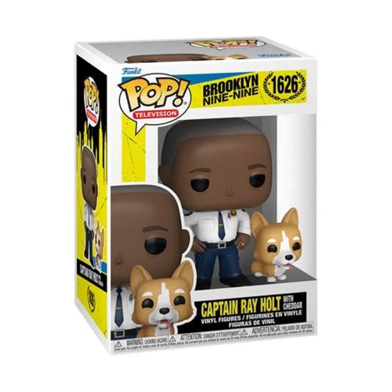 Brooklyn Nine-Nine Captain Ray Holt with Cheddar Funko Pop! Vinyl Figure and Buddy #1626 + Pop Protector