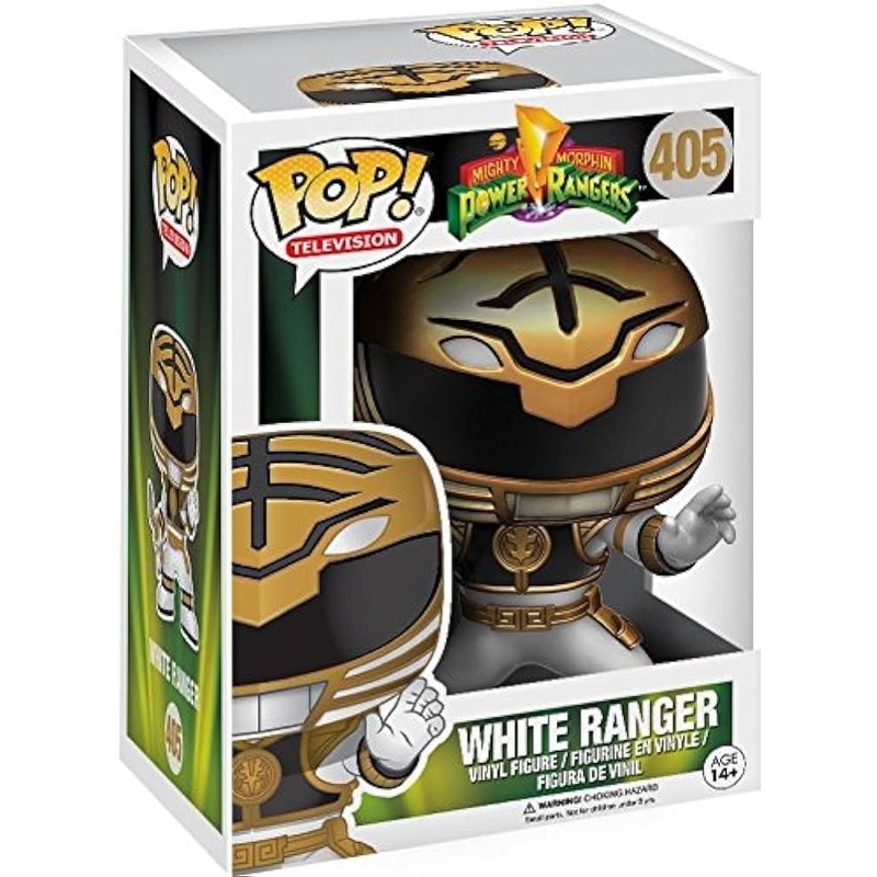 Funko Pop! TV: Mighty Morphin' Power Rangers White Ranger #405 Jason David Frank Vinyl Figure (Bundled with Pop Box Protector CASE)