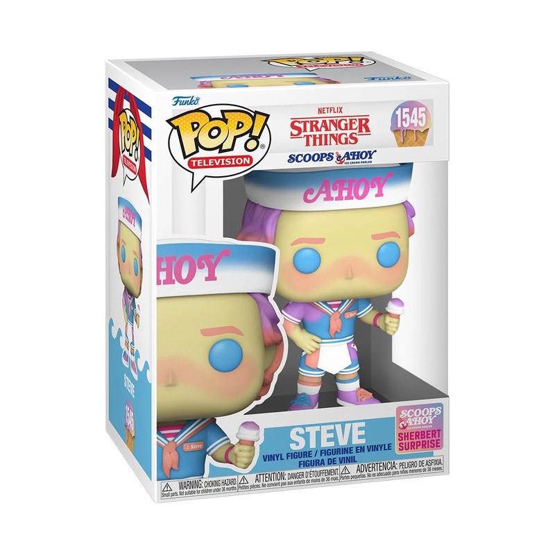 Preorder Stranger Things Steve with Ice Cream (Scoops Ahoy) Funko Pop! Vinyl Figure #1545 + PoP Protector