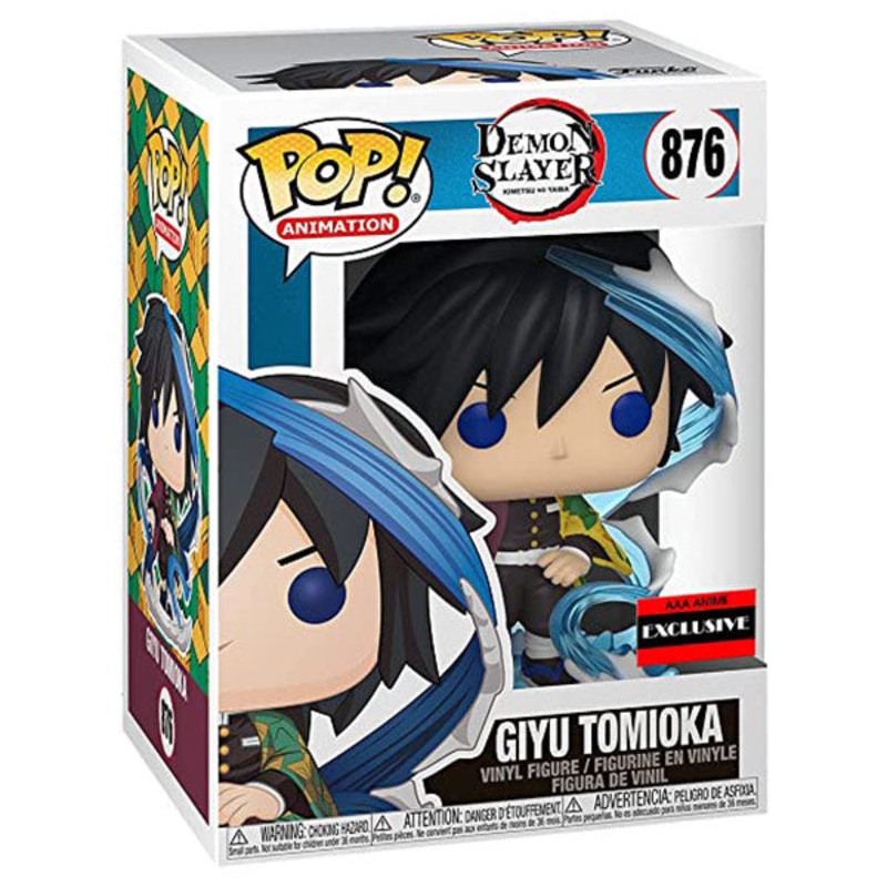 876 Funko Pop! Demon Slayer: Giyu Tomioka  AAA Anime Exclusive + Free Protector