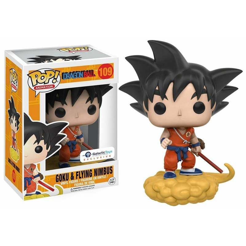Funko POP Dragon Ball Goku & Flying Nimbus Dragonball 109 Galactic Toys Exclusive (VAULTED) + POP Protector