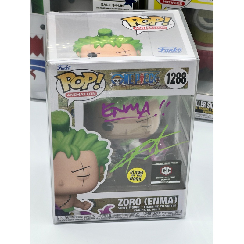 Zoro Enma signed Funko PoP! Christopher Sabat Voice of Zoro JSA CERTIFIED