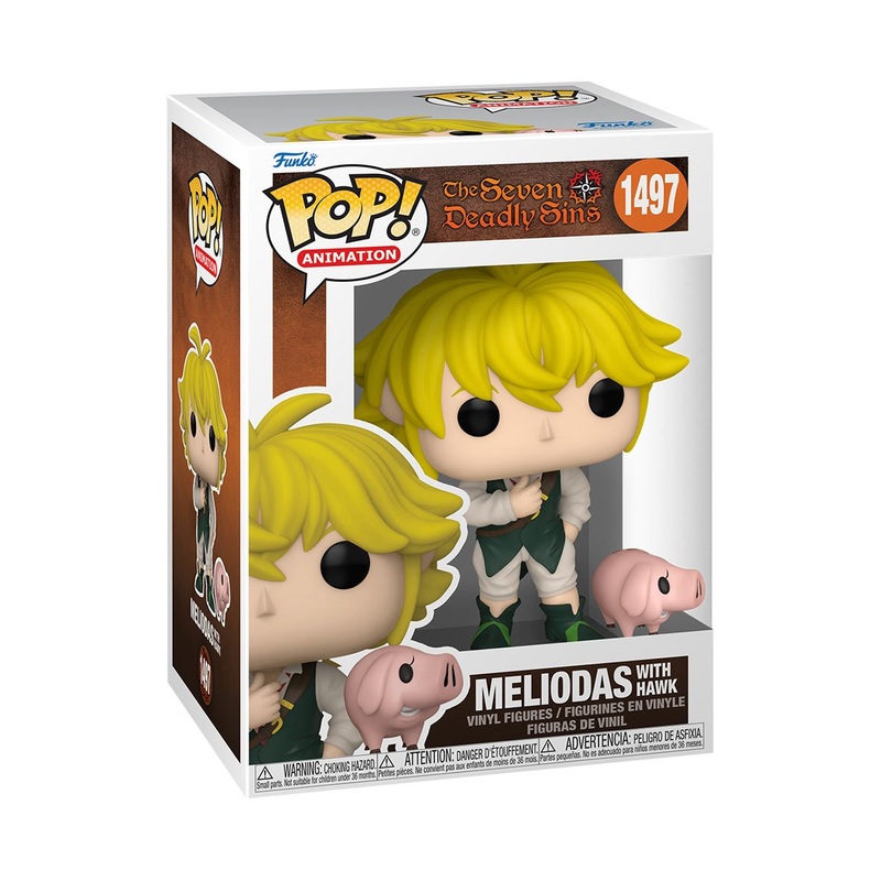Seven Deadly Sins Meliodas Funko Pop! Vinyl Figure and Hawk Pop! Buddy #1497 + Pop Protector