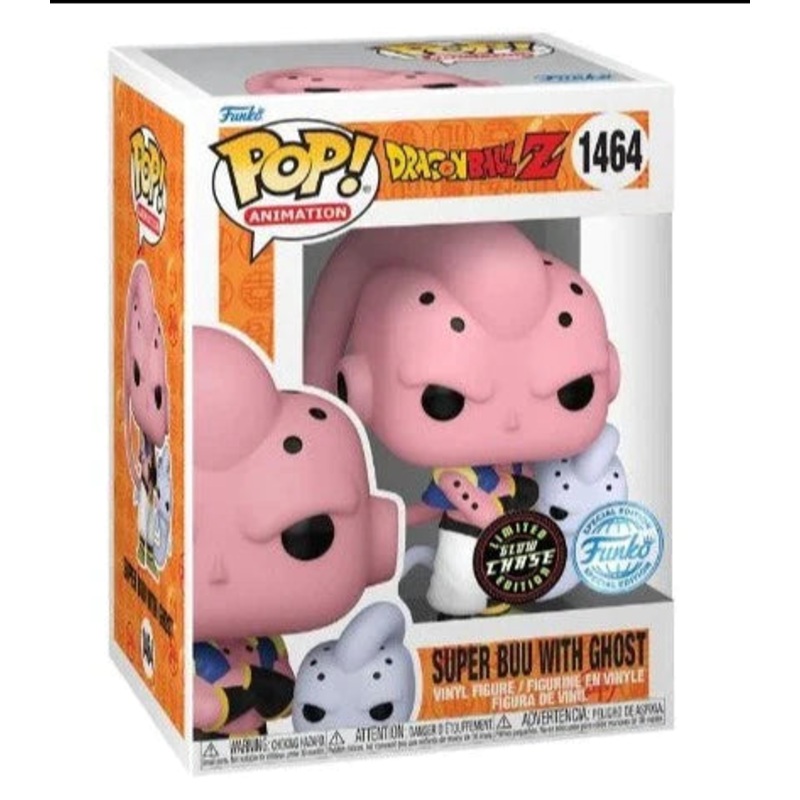 Dragonball Z DBZ FUNKO POP! SUPER BUU WITH GHOST (GLOW) - LIMITED EDITION CHASE SPECIAL EDITION EXCLUSIVE + PoP Protector