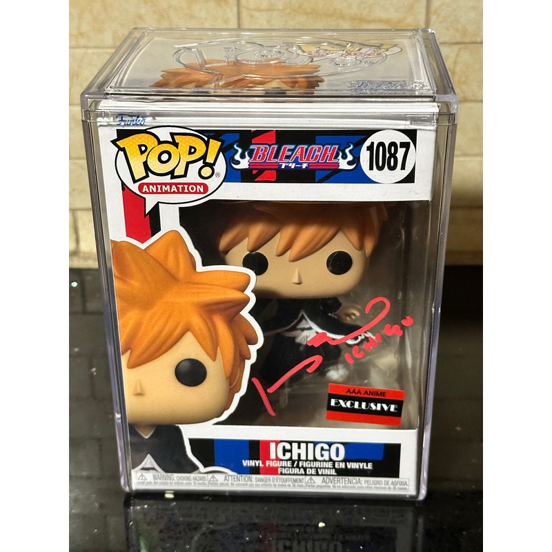 Funko Pop Ichigo Bleach #1087 Signed By Johnny Yong JSA Authenticated with official PoP hardstack
