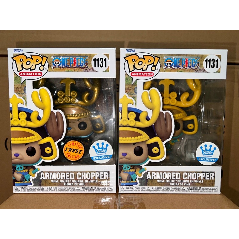 One Piece Armored Chopper 1131 Funko Shop Pop Vinyl Metallic Chase And Common + PoP Protector