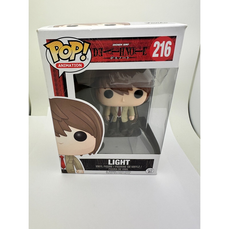 Rare & Authentic Death Note Light # 216 Funko Pop! Animation Grail + PoP Protector