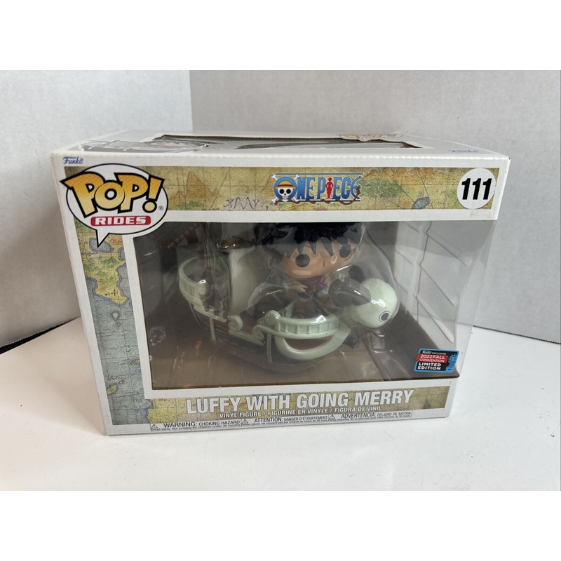 111 Funko Pop! One Piece Luffy With Going Merry 2022 (possible box wear)