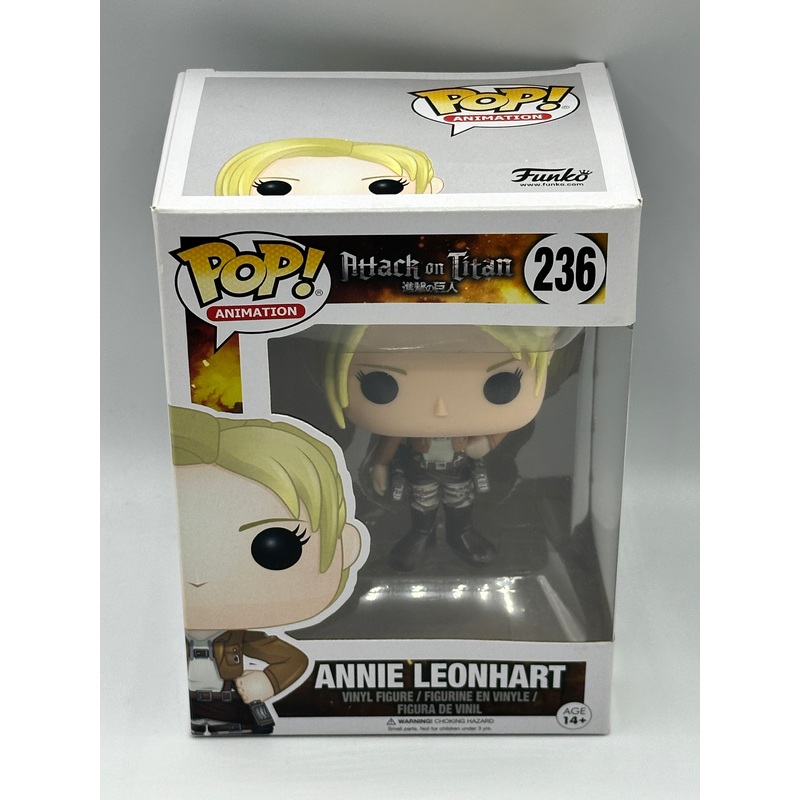 FUNKO POP ANIMATION ATTACK ON TITAN #236 ANNIE LEONHART VAULTED VINYL FIGURE (BOX BLEMISH SEE PICTURES) + POP PROTECTOR