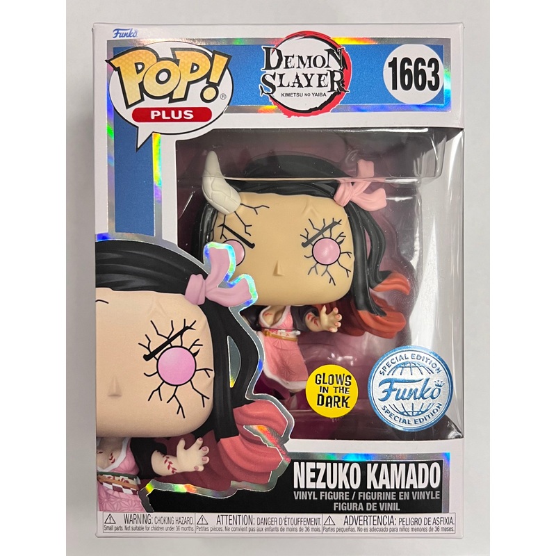 Preoder Funko Pop Plus! Demon Slayer - Nezuko Kamado 1663 Glows in the Dark Funko Special Edition + Free Protector