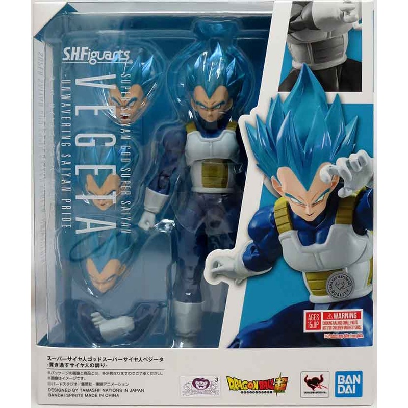 Dragon Ball Super Bandai 6-Inch Action Figure S.H. Figuarts - Unwavering Saiyan Pride Super Saiyan Blue Vegeta *New In Box*