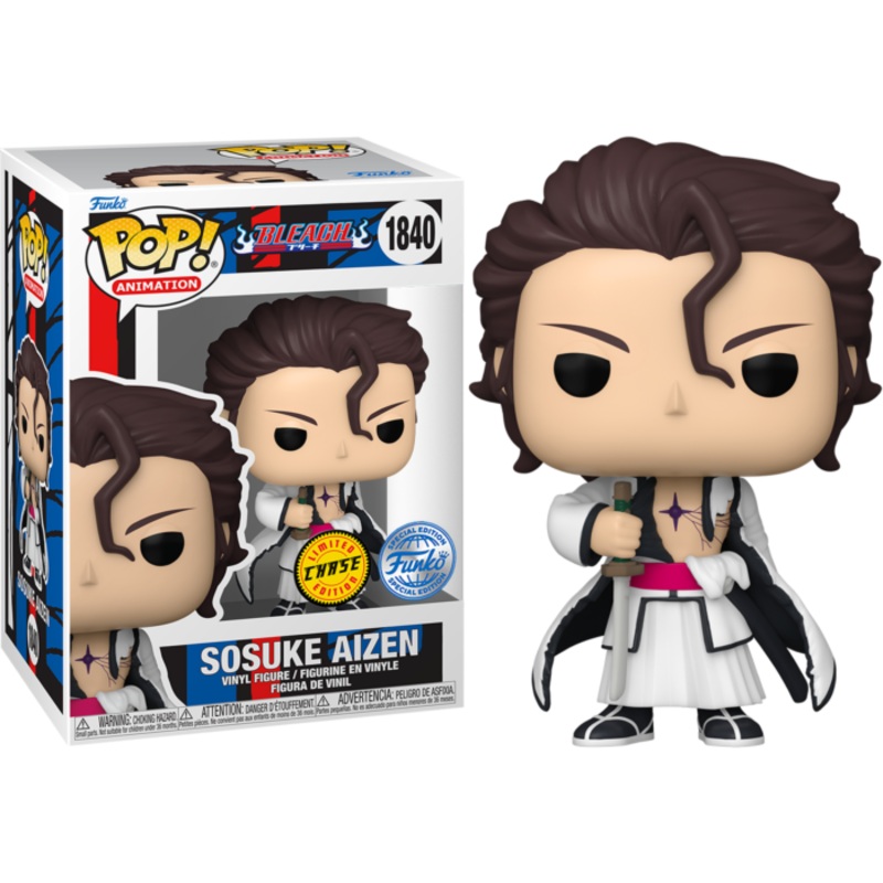 Bleach - Sosuke Aizen (No Glasses) Pop! Vinyl Figure Guaranteed chase + Protector