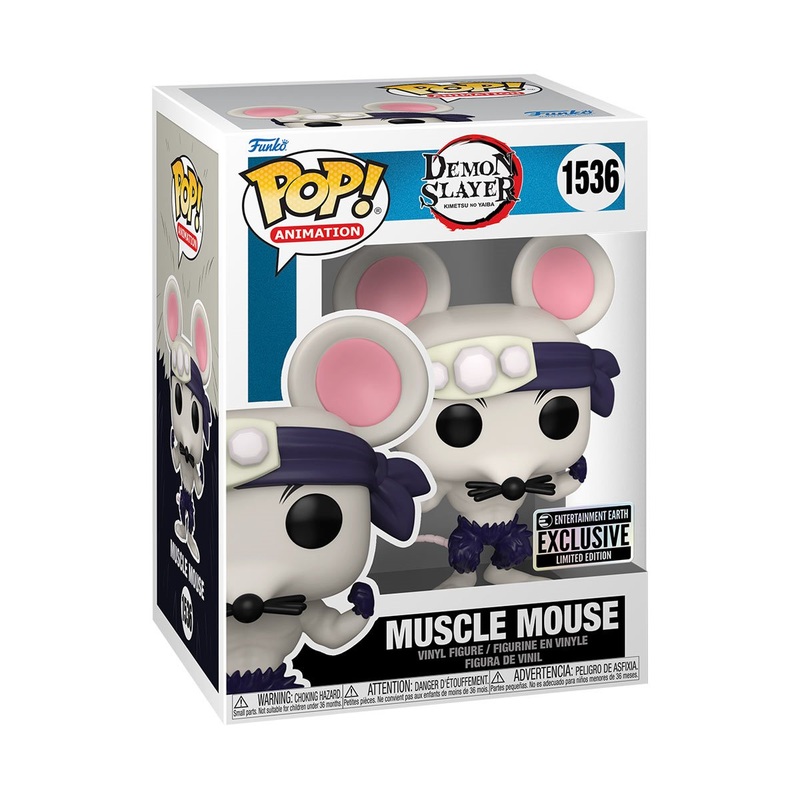 Demon Slayer Muscle Mouse Funko Pop! Vinyl Figure #1536 - Entertainment Earth Exclusive + PoP Protector