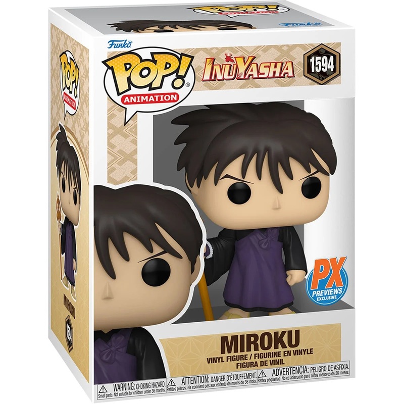 InuYasha Miroku Funko Pop! Vinyl Figure #1594 - Previews Exclusive + PoP Protector
