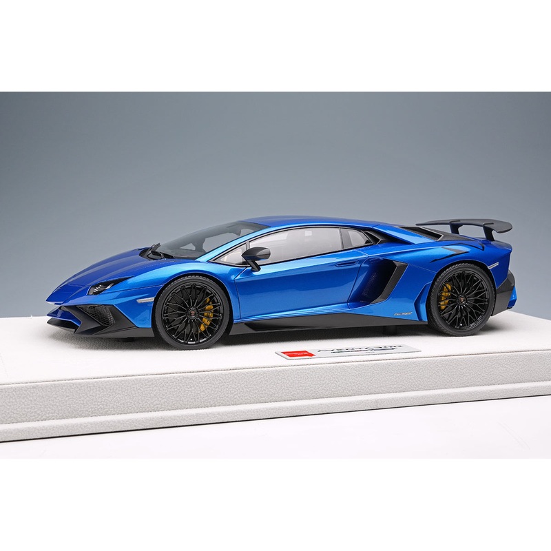 [ Back-order ]  Make Up EIDOLON EML005C 1:18 Lamborghini Aventador LP750-4 SV 2015 Blue Nazance (Black Large SV Logo) model car