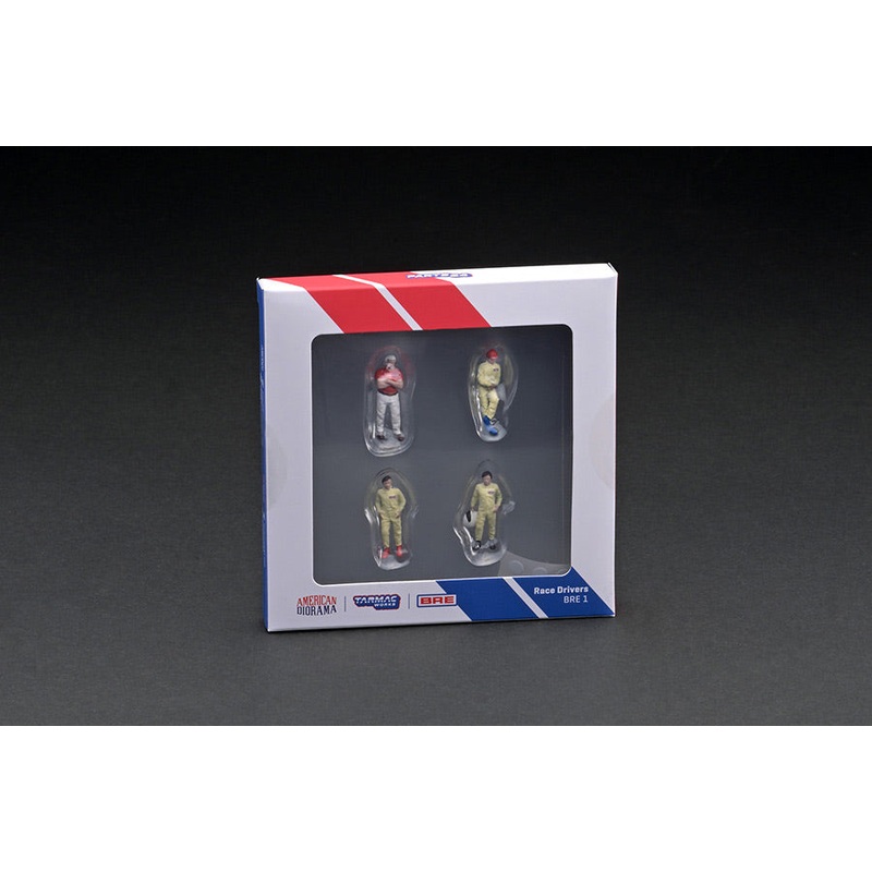 [ Back-order ]  Tarmac Works T64F-006-BRE1 1:64 Figures Set Race Drivers Brock Racing Enterprises model car