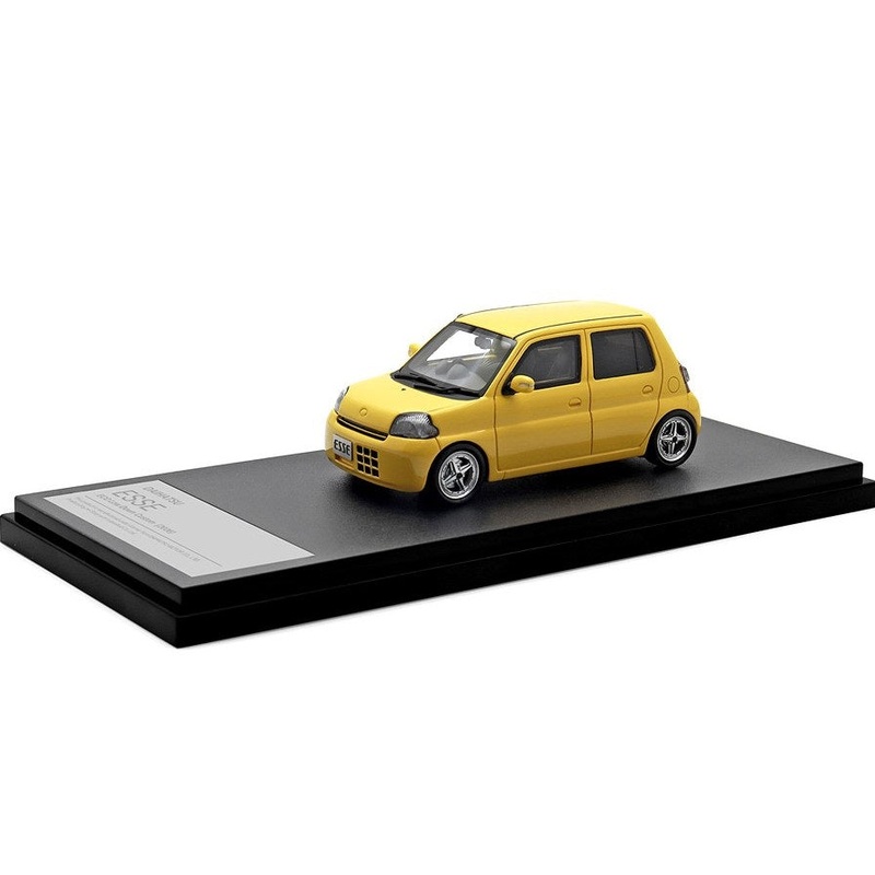 [ Back-order ] Hi-Story HS431YE 1:43 DAIHATSU ESSE ECO Low Down Custom (2006) Sunshine Yellow Resin