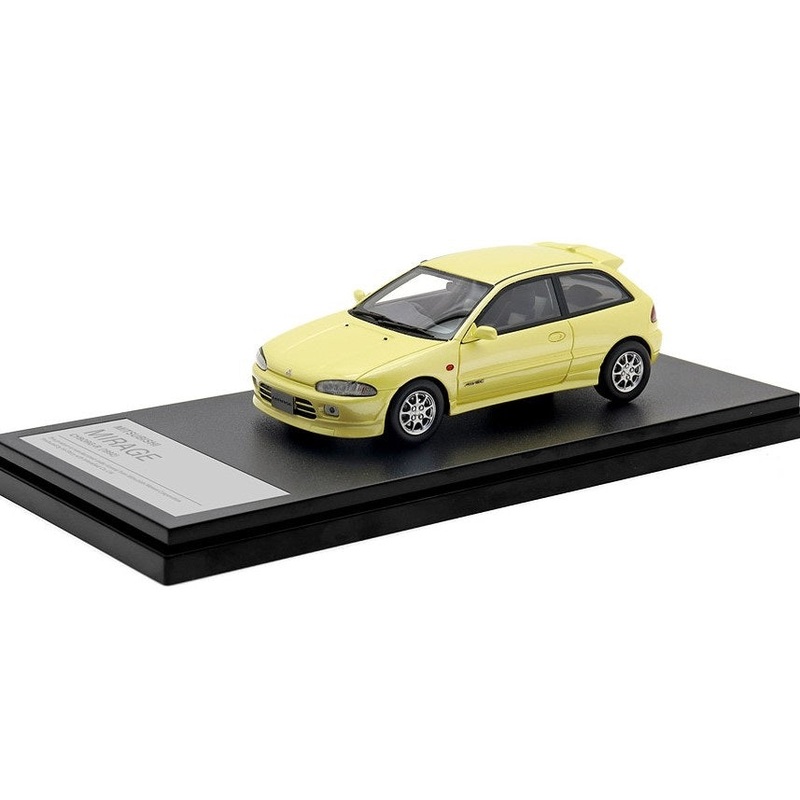 [ Back-order ] Hi-Story HS429YE 1:43 MITSUBISHI MIRAGE CYBORG-R (1992) Champagne Yellow Resin