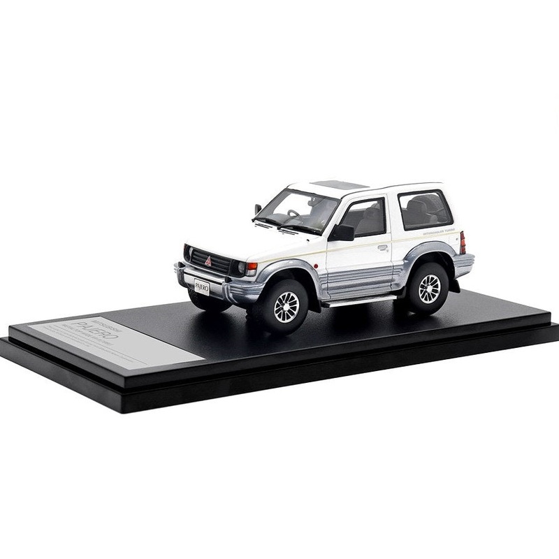 [ Back-order ] Hi-Story HS446WH 1:43 MITSUBISHI PAJERO METALTOP WIDE XR-II (1991) Sophia White/Saima Gray Resin
