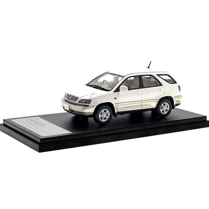 [ Back-order ] Hi-Story HS449WH 1:43 Toyota HARRIER 3.0 FOUR G Package (1997) White Pearl Mica Resin