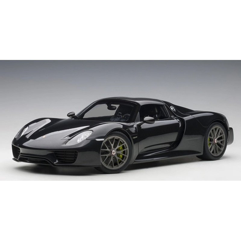 [ Back-order ] AUTOart 12121 1:12 Porsche 918 Spyder Weissach Package Black Metallic