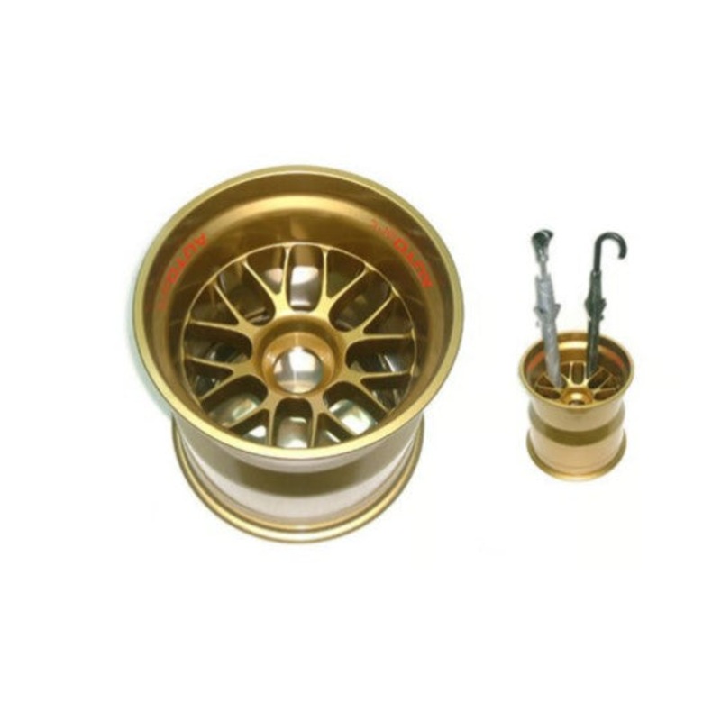 [ Back-order ] AUTOart 49923 Racing wheel Umbrella Holder Gold