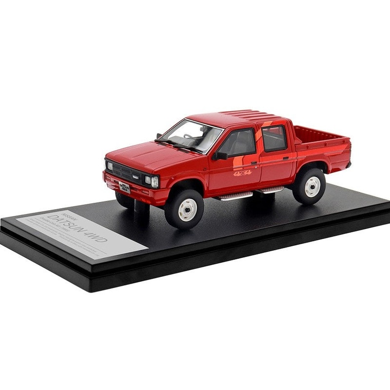 [ Back-order ] Hi-Story HS422RE 1:43 NISSAN DATSUN 4WD Double Cab AD (1985) Red Resin