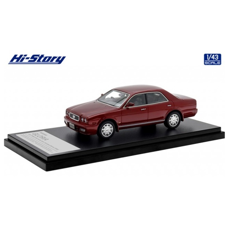 [ Back-order ] Hi-Story HS451RE 1:43 Nissan GLORIA V30 TWIN CAM Turbo Gran Turismo Ultima (1991) Raspberry Red Resin