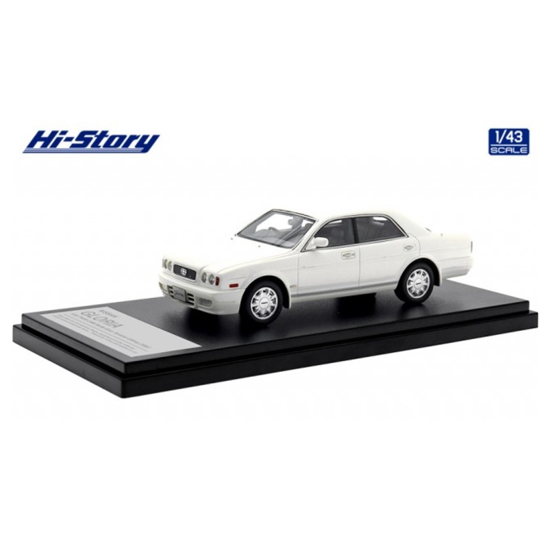 [ Back-order ] Hi-Story HS451WH 1:43 Nissan GLORIA V30 TWIN CAM Turbo Gran Turismo Ultima (1991) Pure White Resin