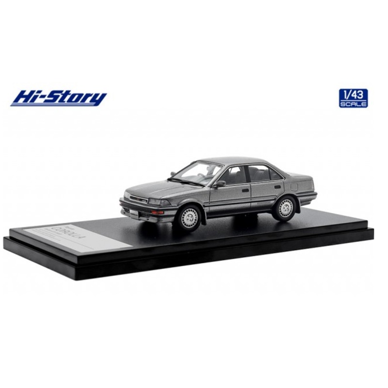 [ Back-order ] Hi-Story HS457GY 1:43 Toyota COROLLA Sedan GT (1987) Gray Metallic Resin