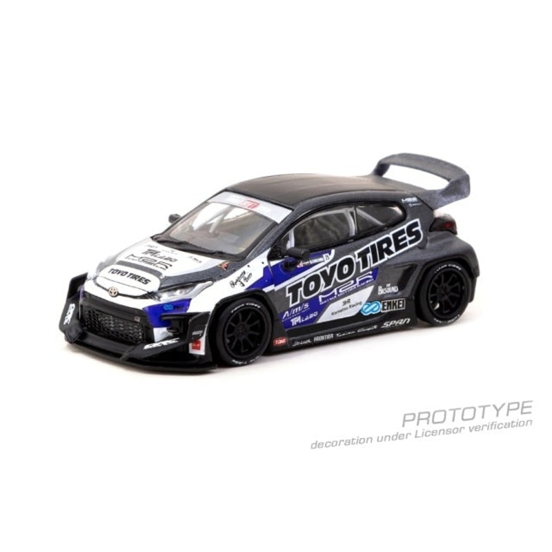 T64-080-TOYO Tarmac Works 1:64 Toyota Pandem Toyota GR Yaris TOYO TIRES