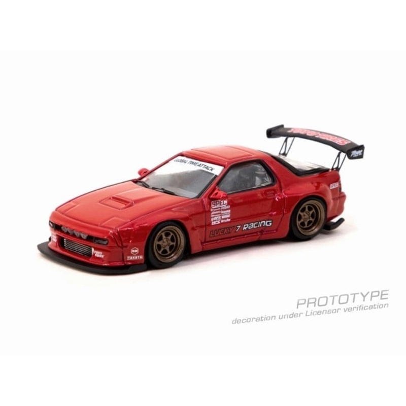 T64R-066-RE Tarmac Works 1:64 Pandem Mazda RX-7 FC3S Red