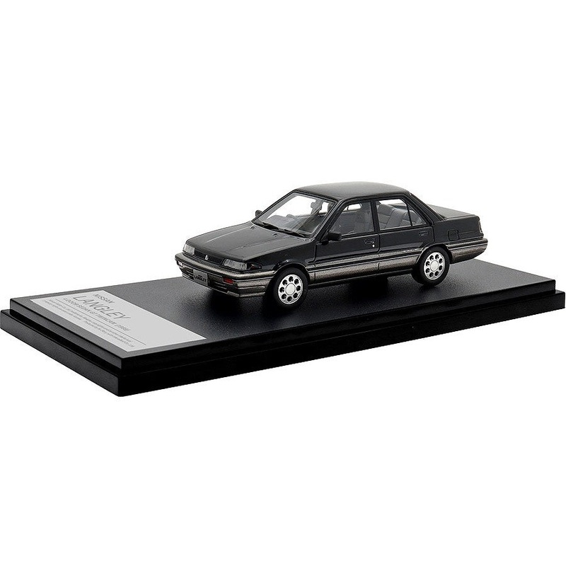 [ Back-order ] Hi-Story HS468BK 1:43 NISSAN LANGLEY 4 DOOR SEDAN GT TWINCAM (1988) Black/Gray Metallic Resin