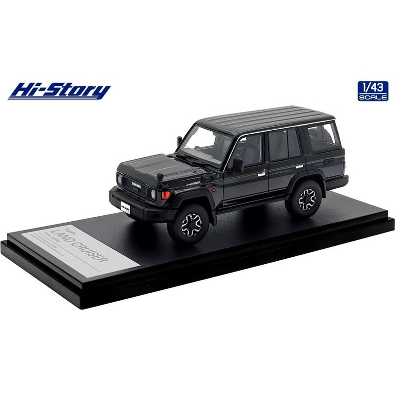 [ Back-order ] Hi-Story HS489BK 1:43 Toyota LAND CRUISER 70 AX (2023) Attitude Black Mica Resin model car