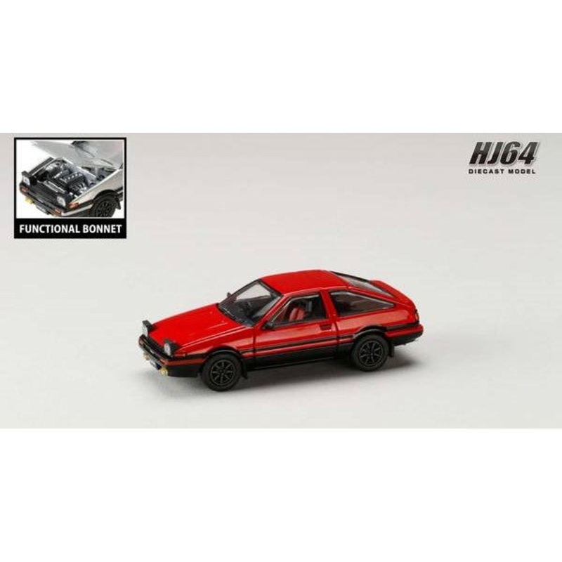 [ Back-order ] Hobby Japan HJ641052ARB 1:64 Toyota SPRINTER TRUENO GT APEX AE86 JDM Style Red Black Diecast model car