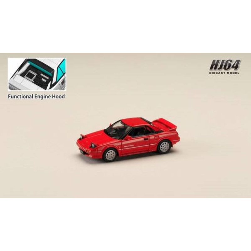 [ Back-order ] Hobby Japan HJ641056BR 1:64 Toyota MR2 1600G-LIMITED SUPER CHARGER 1986 Super Red U Diecast model car