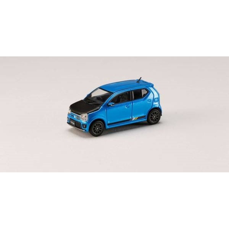 [ Back-order ] Hobby Japan HJ641070CBL 1:64 SUZUKI ALTO WORKS HA36S CARBON BONNET Customized Ver  Brisk Blue metallic Diecast model car