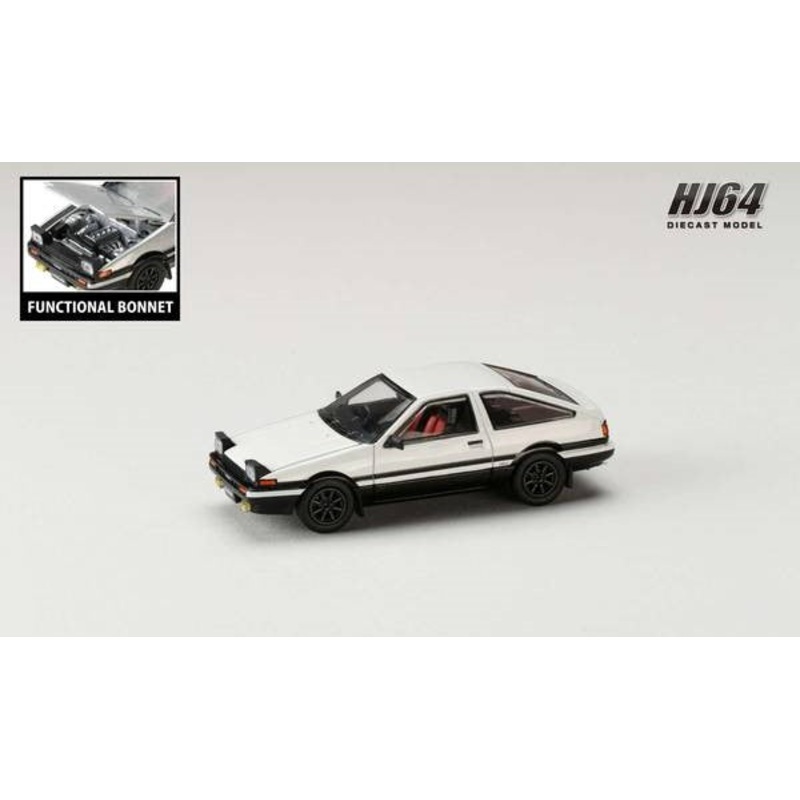 [ Back-order ] Hobby Japan HJ641052AWB 1:64 Toyota SPRINTER TRUENO GT APEX AE86 JDM Style White Black Diecast model car
