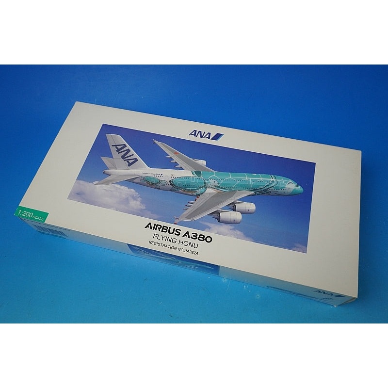 1:200 A380-800 ANA FLYING HONU Kai Green JA382A NH20145 ANA airplane model