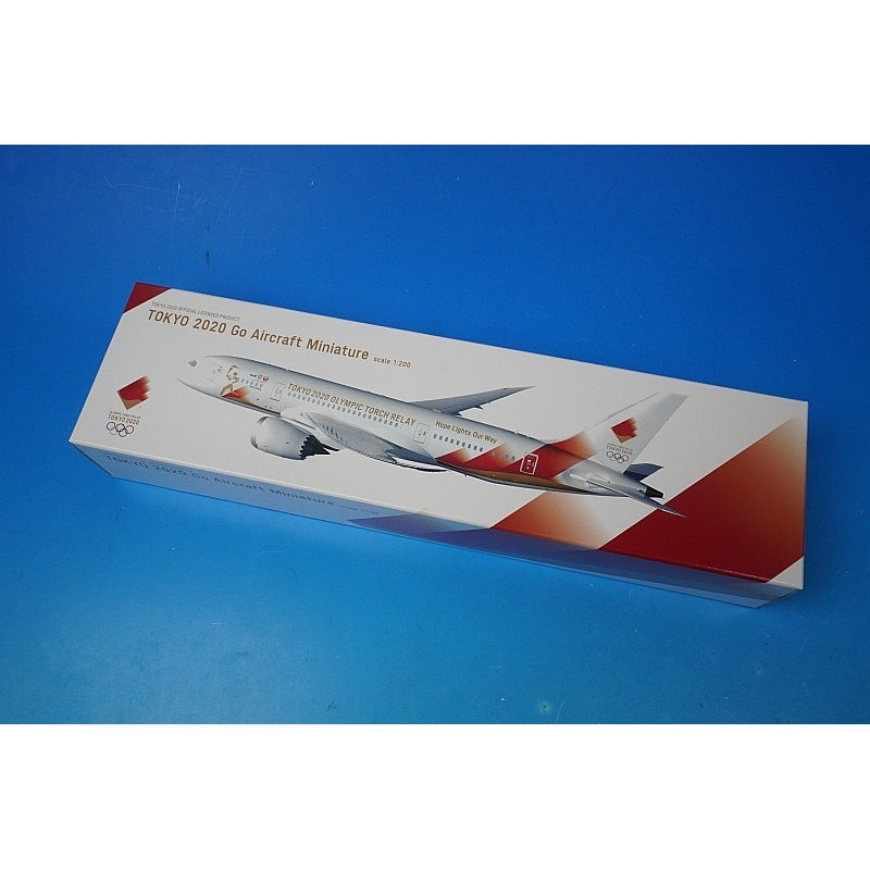 1:200 B787-8 Tokyo Olympic torch transport aircraft JA837J BJQ2038 JALUX