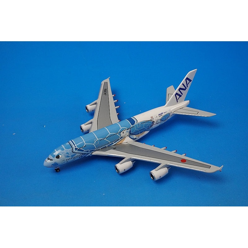 1:500 A380-800 ANA FLYING HONU ANA Blue with WiFi Radome and Gear JA381A NH50091 ANA Trading