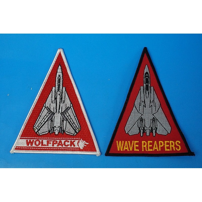 Patch USAF VF-11 Red Rippers VF-1 Wolf Pack Triangle without hook and loop