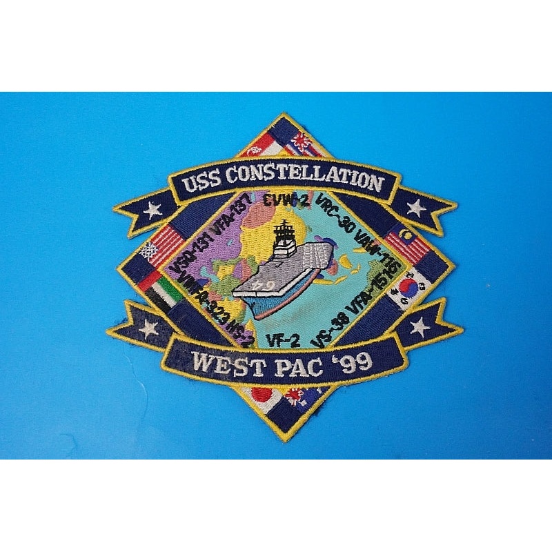 Patch USN Navy WESTPAC 1999 USS Constellation VSQ-131 VFA-151 etc. No Velcro